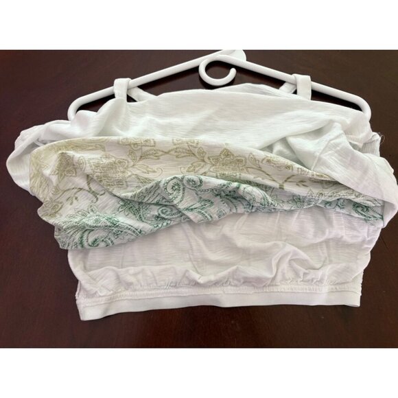 Athleta White Paisley Print Colorful Racerback Athletic Tank Size Small Tall - Picture 3 of 10